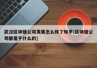 武汉区块链公司发展怎么样了知乎[区块链公司都是干什么的]