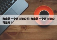 海南第一个区块链公司[海南第一个区块链公司是哪个]